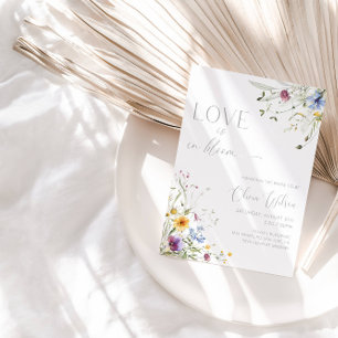 Rustic Wildflower Bridal Shower- Boho Floral Party Invitation