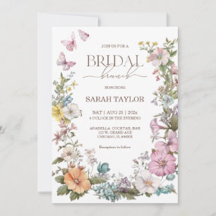 Rustic Wildflower Bridal Shower  Invitation
