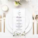 Rustic Wildflower Bridal Shower Menu<br><div class="desc">This design features a delicate bouquet of painted wildflowers and greenery along with a lovely combination of modern and rustic fonts. See the entire collection for more matching items!</div>