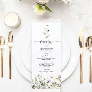Rustic Wildflower Bridal Shower Menu