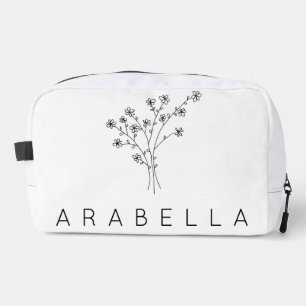 Rustic Wildflower Bridesmaid Name Dopp Kit