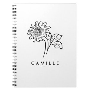 Rustic Wildflower Bridesmaid Name Notebook