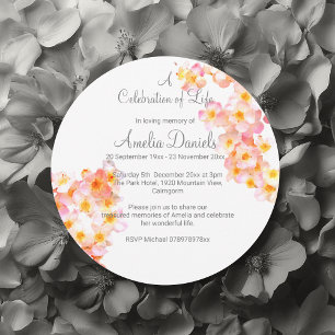 Rustic Wildflower Celebration of Life Card