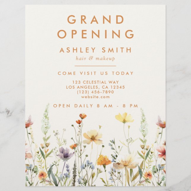 Rustic Wildflower Flyer (Front)