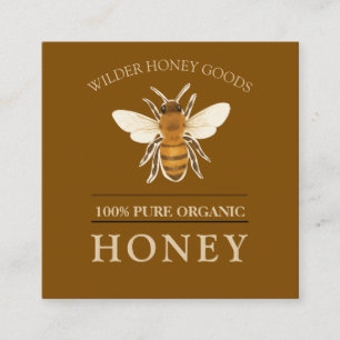 Rustic Wildflower Honeycomb Business Card Square Business Card