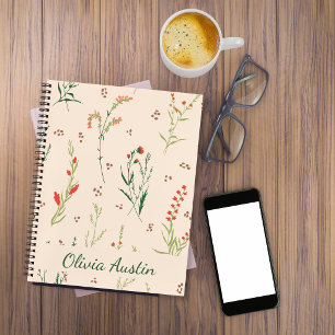 Rustic Wildflower Journal Personalised 
