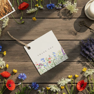 Rustic Wildflower Meadow Wedding Favour Tags