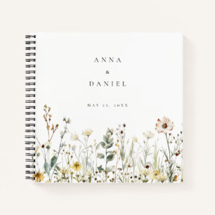 Rustic Wildflower Meadow Wedding Guest Book
