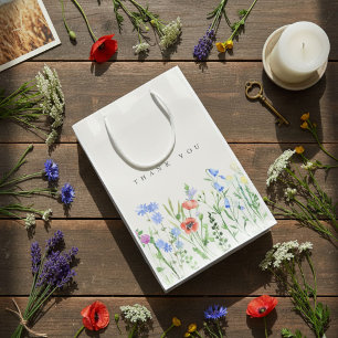 Rustic Wildflower Meadow Wedding Medium Gift Bag