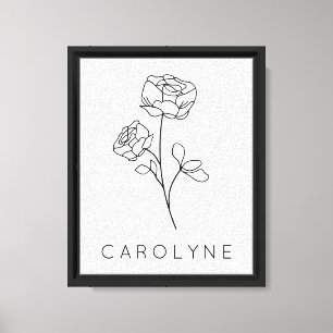 Rustic Wildflower Name Canvas Print