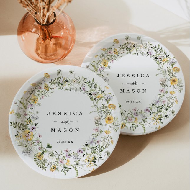 Rustic Wildflower Paper Plate (Creator Uploaded)