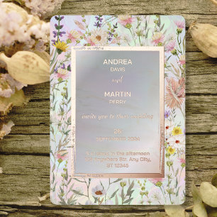Rustic Wildflower Pastel Garden Wedding