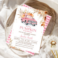 Rustic Wildflower Pink Pumpkin Truck Baby Shower