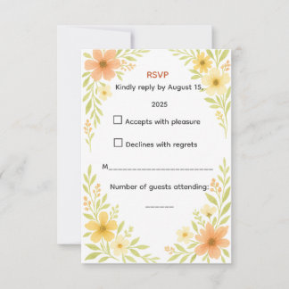 Rustic Wildflower RSVP Card