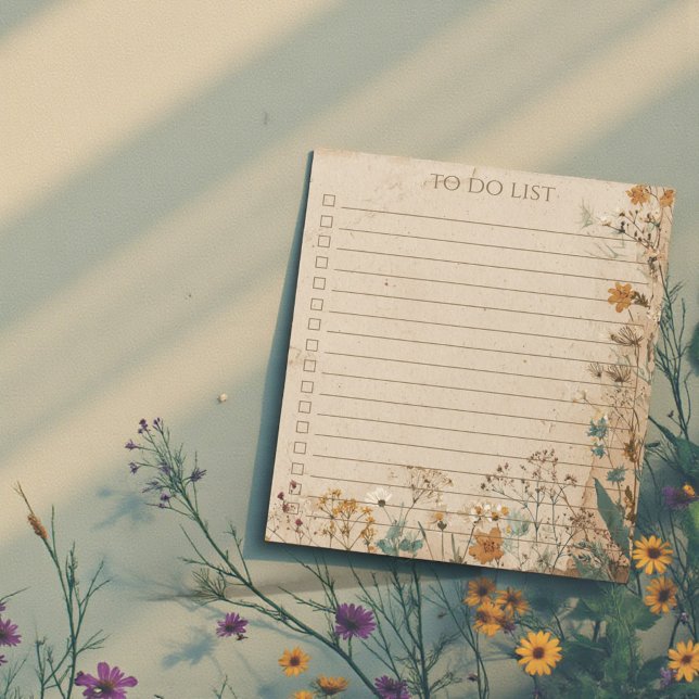 Rustic Wildflower To Do List Teacher Nature Gift Notepad (Rustic Wildflower To Do List Teacher Nature Gift Notepad)