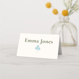 Rustic Wildflower Wedding Elegant Floral Place Card