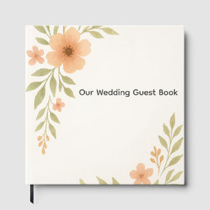 Rustic Wildflower Wedding Guest Book