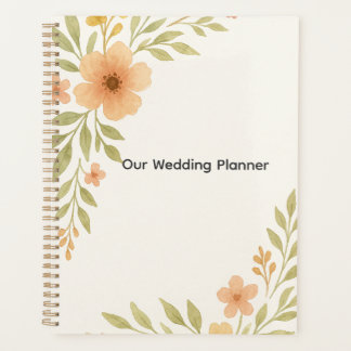 Rustic Wildflower Wedding Planner Notebook