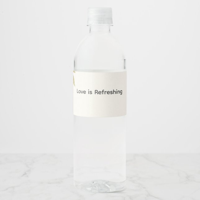 Rustic Wildflower Wedding Water Bottle Labels (Front)