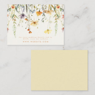 Rustic Wildflower Wedding Website Enclosure Card