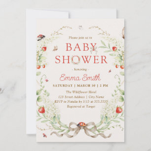 Rustic Wildflowers Baby Shower Invitation