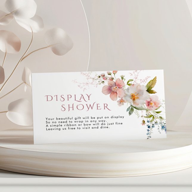Rustic Wildflowers Display Shower Enclosure Card (Creator Uploaded)