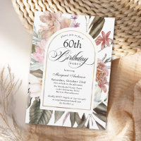 Rustic Wildflowers Floral 60th Birthday