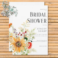 Rustic Wildflowers & Sunflowers Bridal Shower