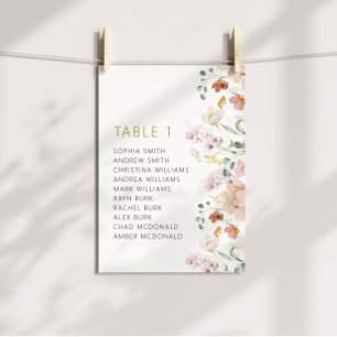 Rustic Wildflowers Wedding Table Numbers 1