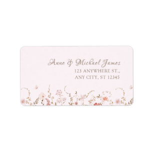 Rustic Wildflowers with Photo Boho Country Floral Label