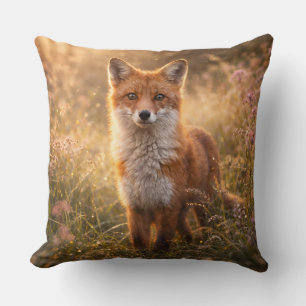 Rustic wildlife throw cushion