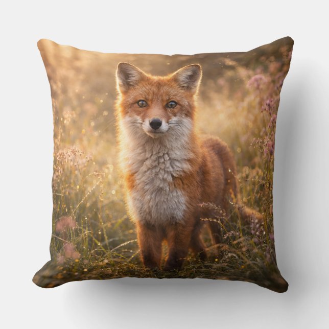 Rustic wildlife throw cushion (Front)