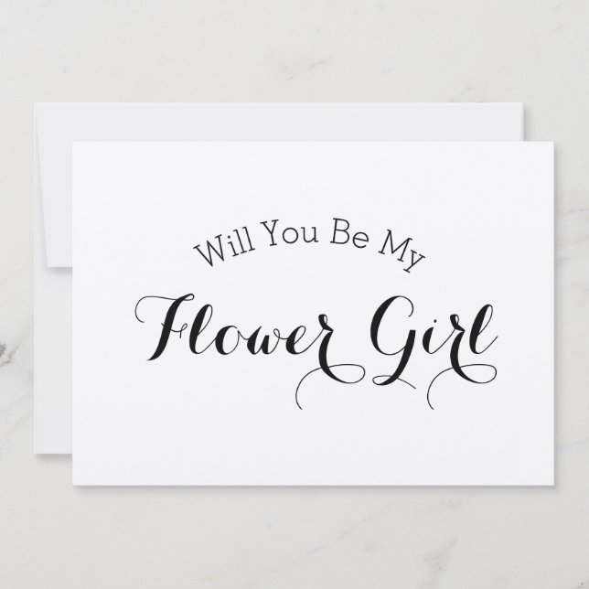 Rustic Will You Be My Flower Girl Proposal Card (Front)