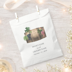 Rustic Wine Barrel Winery Vineyard Wedding Favour Bags