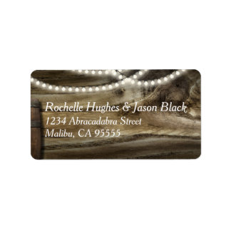 Rustic Winery Wedding Medium label