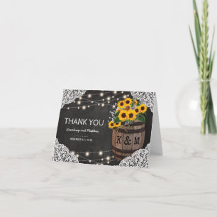 Rustic Winery Wedding Thank You String Lights