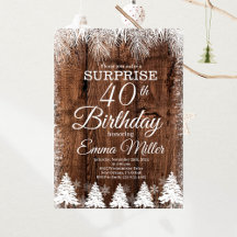 Rustic Winter 40th Birthday Party