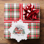 Rustic Winter Barn Vintage Red Farmhouse Truck  Tree Decoration Card<br><div class="desc">Featuring beautiful red country barn and vintage red farmhouse truck. Add your name and year to the front and personalise the back with your own photos. These cute Christmas ornament cards are so fun to send and receive! One part Christmas card and one part keepsake, your friends and family will...</div>