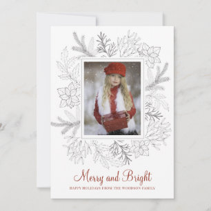 Rustic Winter Botanical Photo Christmas