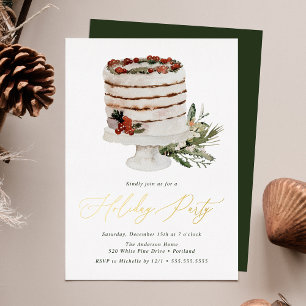 Rustic Winter Cake Holiday Party