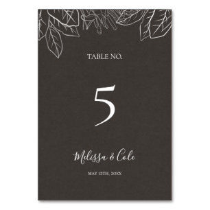 Rustic Winter   Charcoal Table Number