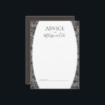 Rustic Winter | Charcoal Wedding Advice Card<br><div class="desc">This rustic winter | charcoal wedding advice card is perfect for your modern boho December wedding. Designed with simple holiday floral and pinecones on a charcoal kraft background. It's sure to complete your elegant minimalist Christmas wedding. Feel free to keep it as is or choose to personalise it with your...</div>