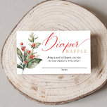 Rustic winter Christmas baby shower diaper raffle Enclosure Card<br><div class="desc">For more advanced customisation of this design,  simply select the "Customise It" button above!</div>
