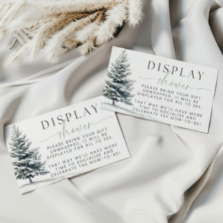 Rustic Winter Display Shower Insert Card
