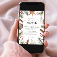 Rustic Winter Evergreen Berry Bridal Shower