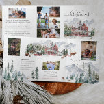 Rustic Winter Farmhouse | 8 Photo Christmas Tri-Fold Invitation<br><div class="desc">Send your family and friends a unique newsletter style holiday card with your favourite family photos. Simply add your details on this easy-to-use template to make it a one-of-a-kind Christmas card. Add your custom wording to this design by using the "Edit this design template" boxes on the right-hand side of...</div>