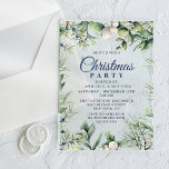 Rustic Winter Floral Christmas Party Acrylic Invitations<br><div class="desc">Rustic Winter Floral Christmas Holiday Christmas Party Acrylic Invitations features a winter floral frame surrounding your custom Christmas Party invitation information. Created by Evco Holidays www.zazzle.com/store/evcoholidays</div>
