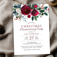 Rustic winter floral housewarming Christmas party