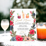 Rustic Winter Floral Watercolor Wedding Drink Menu Poster<br><div class="desc">Embark on a delightful journey through flavours with our carefully curated Drink Menu. Much like our Rustic Elegant Winter Floral Wedding Invitation, it encapsulates the enchantment of a winter wonderland. This thoughtfully crafted menu, adorned with three exquisite watercolor cocktail illustrations, harmoniously blends rich reds, soothing dusty blues, and vibrant greens,...</div>