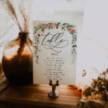 Rustic Winter Floral | Wedding Table Seating Card<br><div class="desc">Table cards enhance the look of your tablescape and put the finishing touch on your special day. Personalised text printing of the names or numbers of your tables. Double-sided printing is included in the price. Add your custom wording to this design by using the "Edit this design template" boxes on...</div>